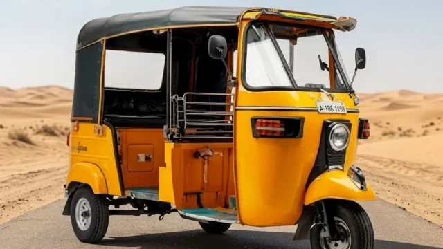 Auto Riksha Game driving through muddy offroad village road
