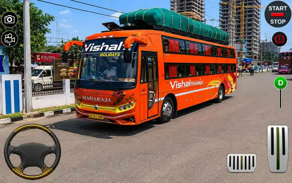 Bus Simulator India mobile gameplay on realistic Indian city roads