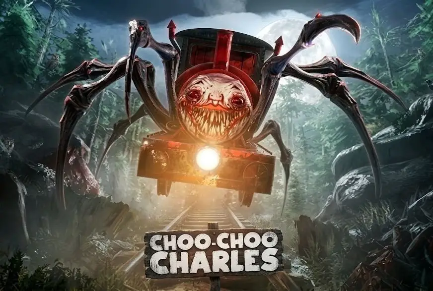 Choo Choo Charles horror train monster chasing player train