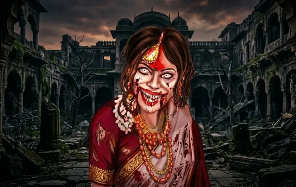 Kamla Indian horror game haunted mansion gameplay scene