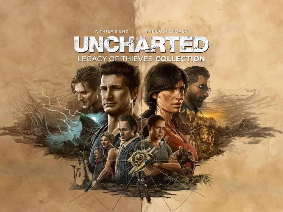 Uncharted 4 cinematic adventure gameplay with jungle exploration and action scenes