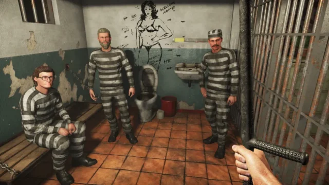 Contraband Police border checkpoint inspection gameplay scene