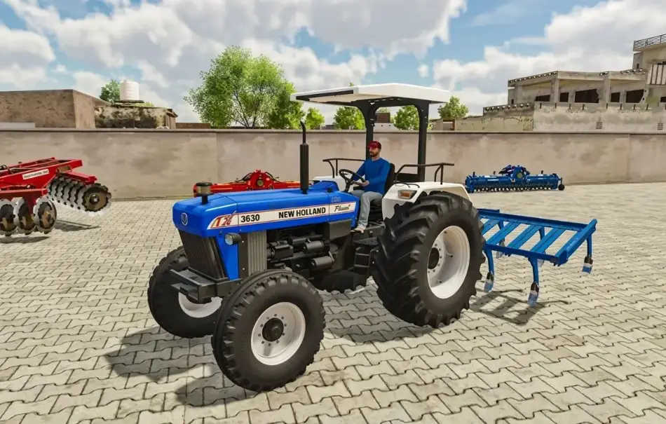 Farming Simulator 25 realistic tractor farming gameplay scene